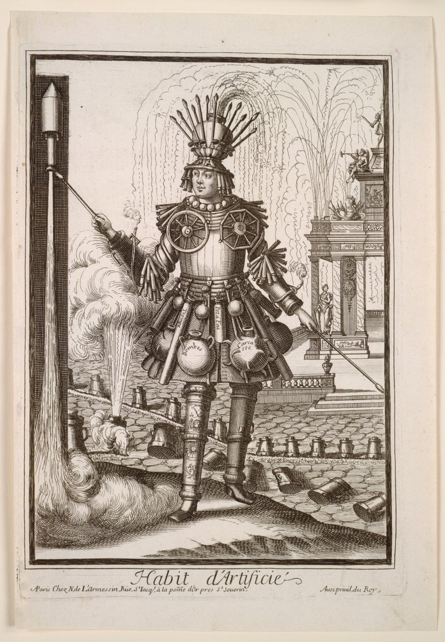 Costumi fantasiosi: Costume del pirotecnico da Nicolas de Larmessin II