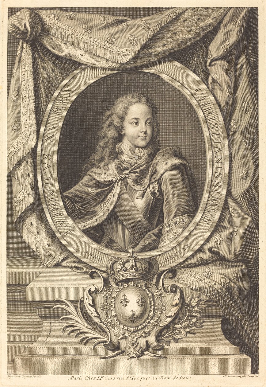 Luigi XV da Nicolas de Larmessin IV after Hyacinthe Rigaud