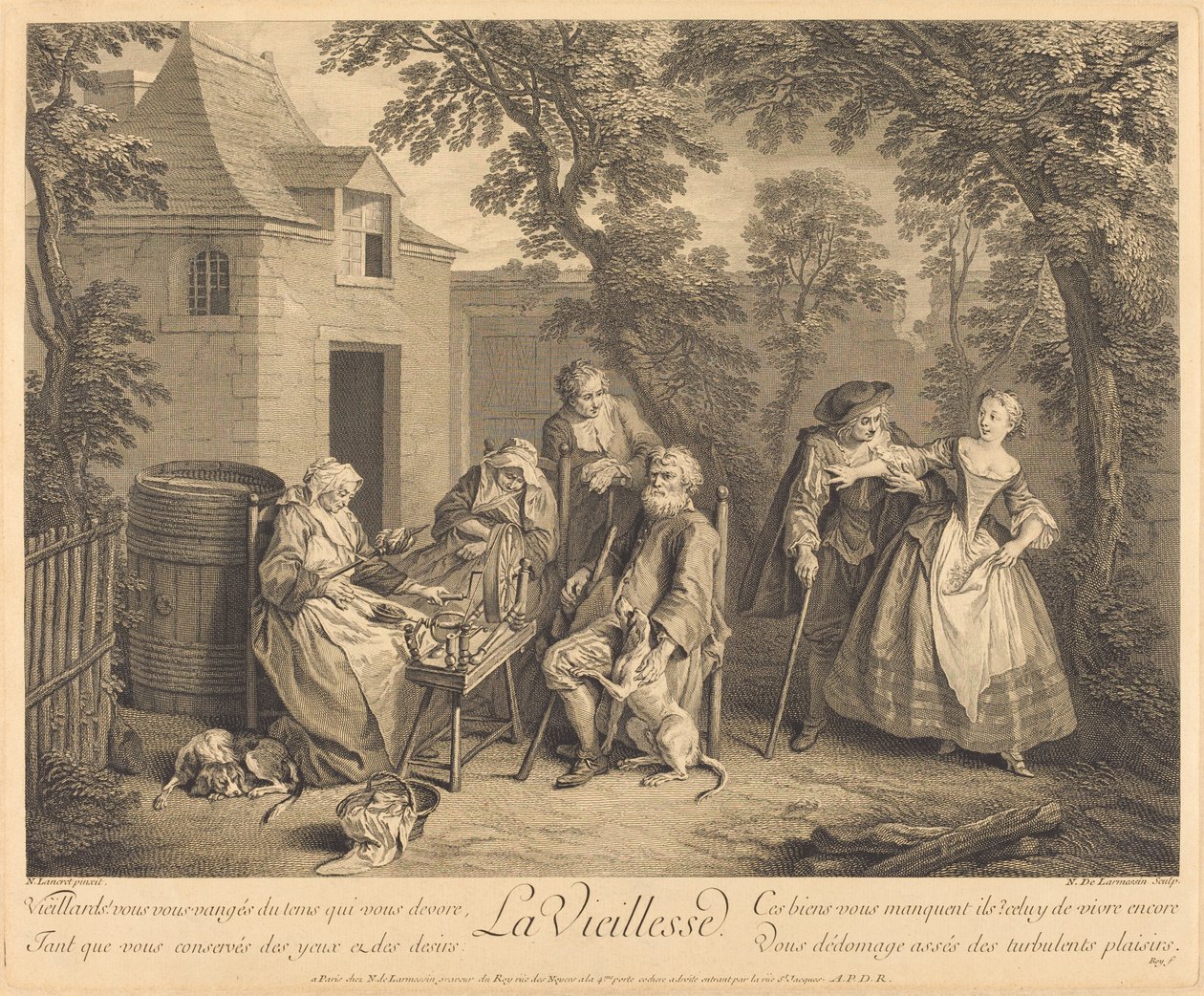 La vecchiaia da Nicolas de Larmessin IV after Nicolas Lancret