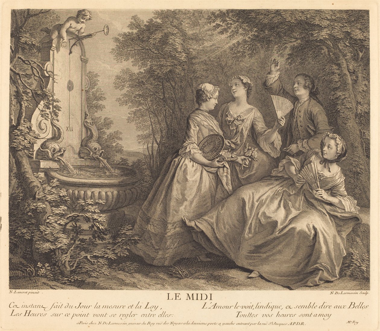Il mezzogiorno da Nicolas de Larmessin IV after Nicolas Lancret