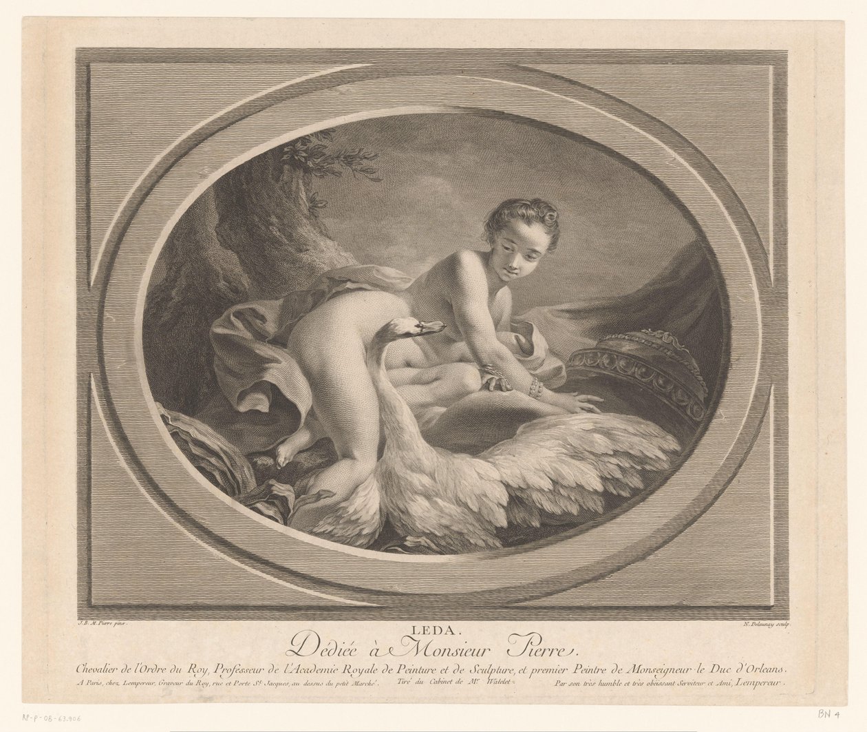 Leda e il cigno da Nicolas de Launay (goudsmid)