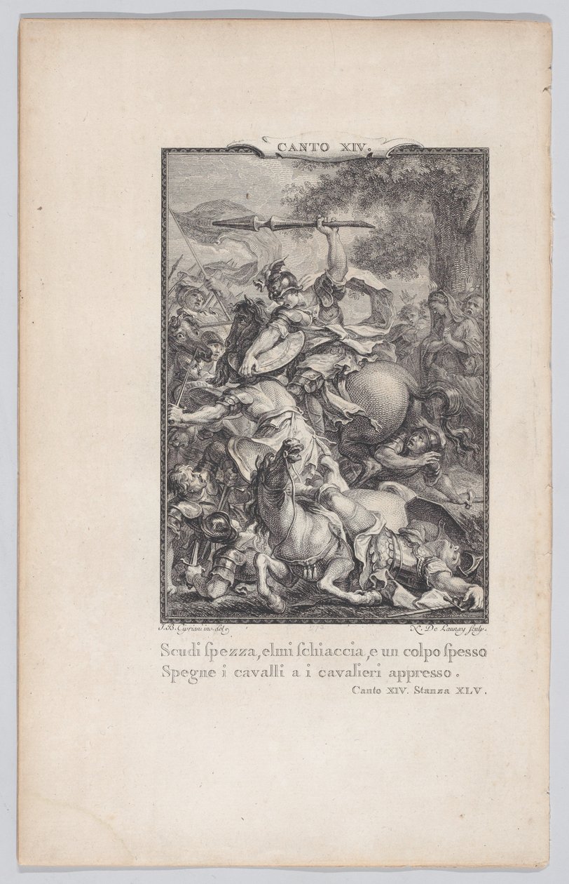 Canto 14, Stanza 45, da Orlando Furioso, 1774 da Nicolas de Launay