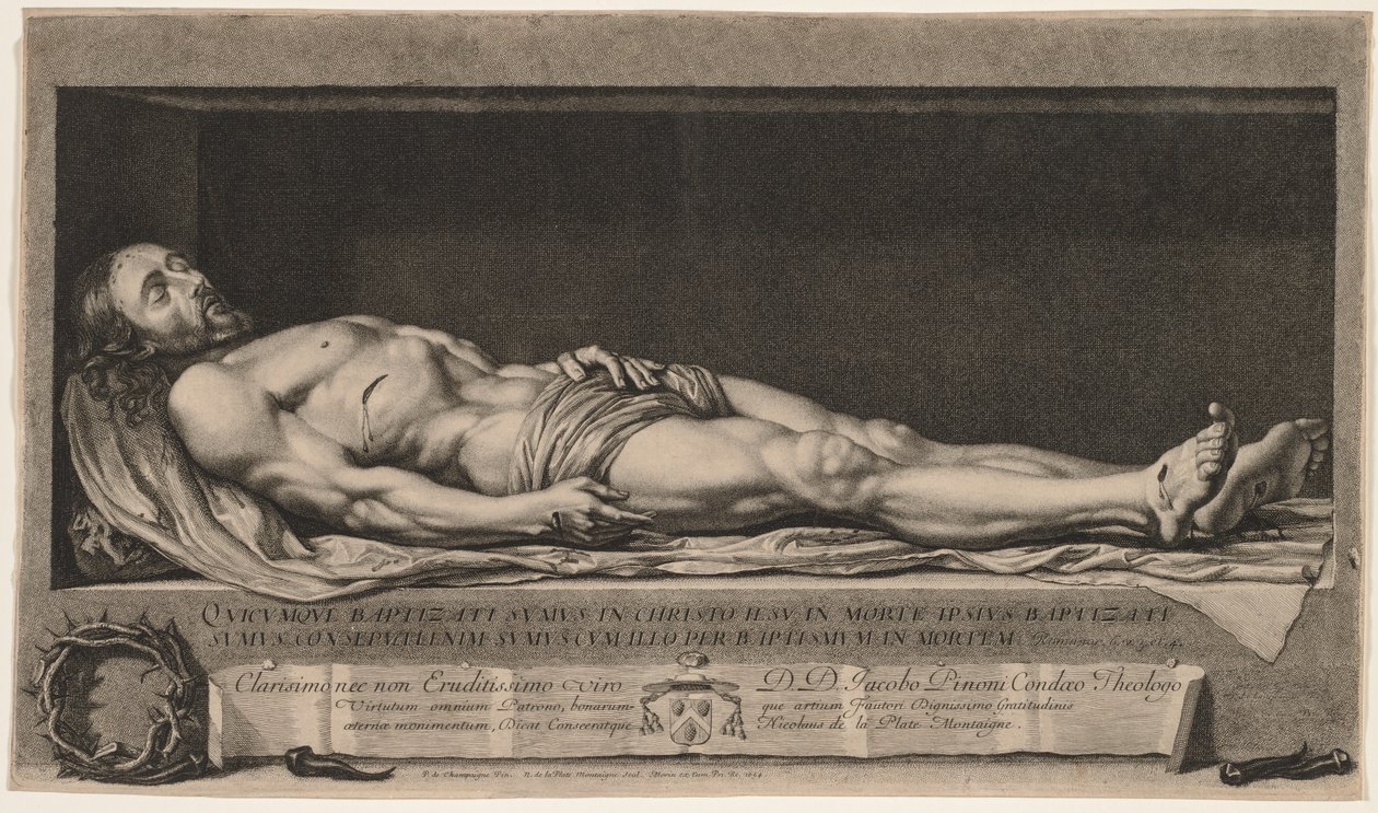 Il corpo di Cristo nel sepolcro da Nicolas de Platte Montagne