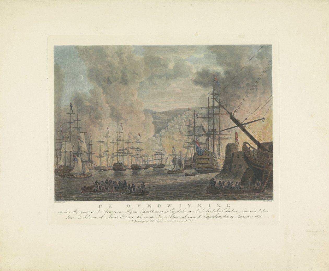 Bombardamento di Algeri, 1816 da Nicolaus Heideloff