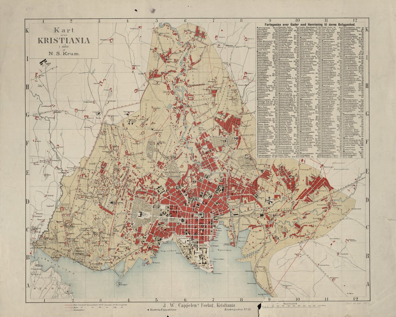 Carta dalla collezione di mappe della Biblioteca Nazionale da Nicolay Solner Krum