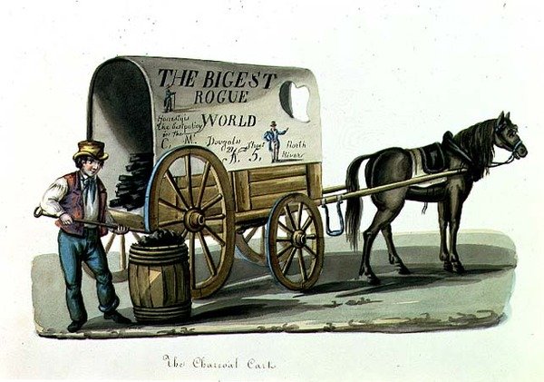 Il Carro del Carbone, c.1840-44 da Nicolino Calyo