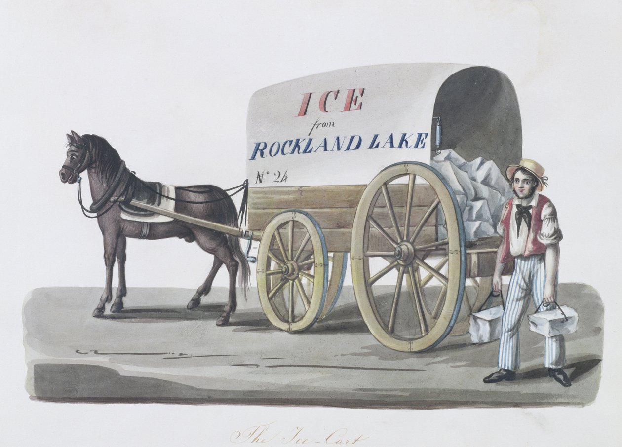 Il carretto del ghiaccio, 1840-48 da Nicolino Calyo