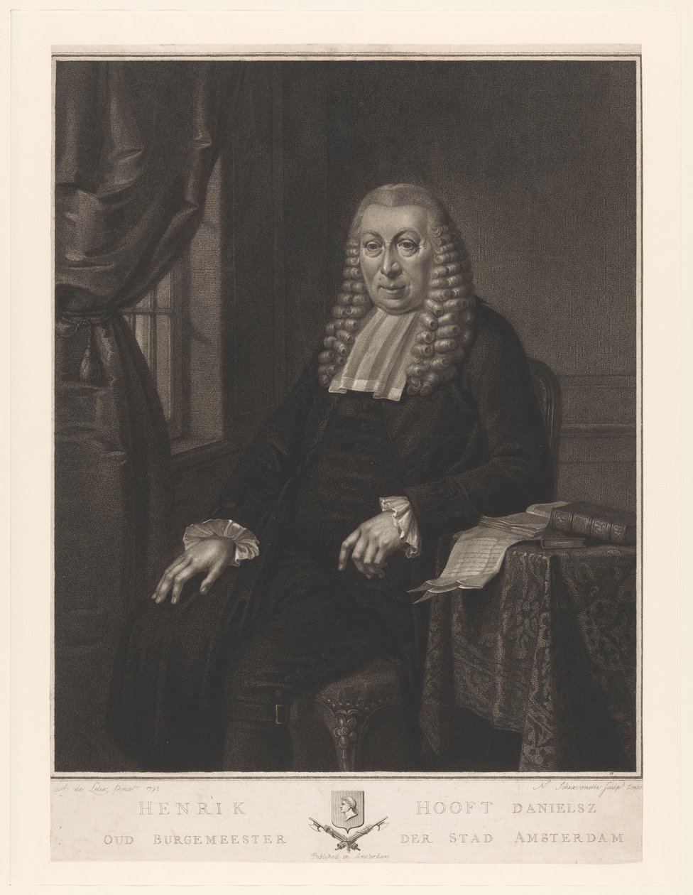 Ritratto di Hendrik Danielsz. Hooft, sindaco di Amsterdam da Nicolo Schiavonetti