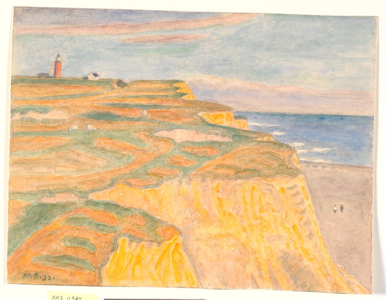 Le scogliere e il faro di Bovbjerg da Niels Jakob Jakobsen Bjerre