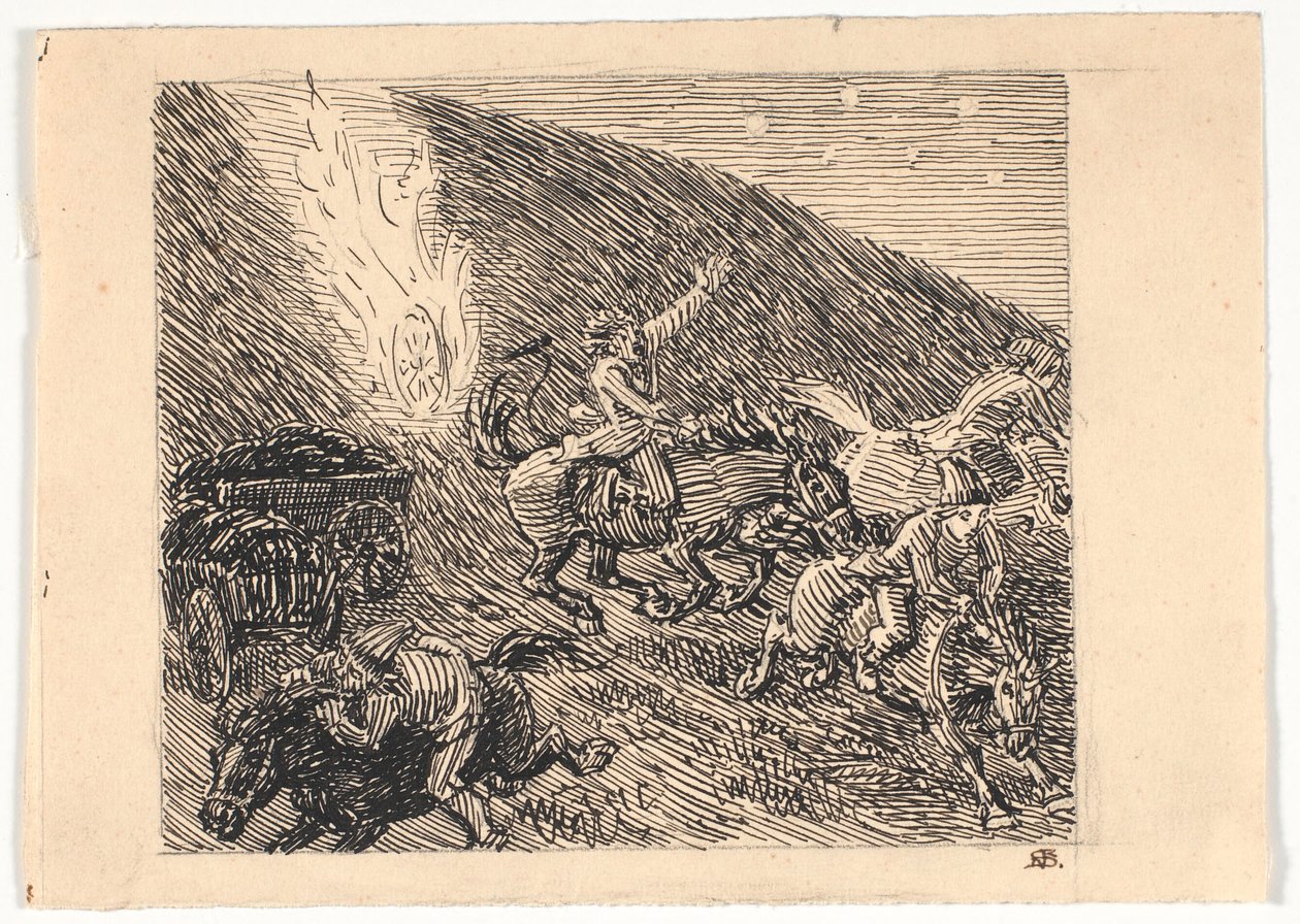 Lavoro preparatorio per i frontoni a Brunde da Niels Skovgaard