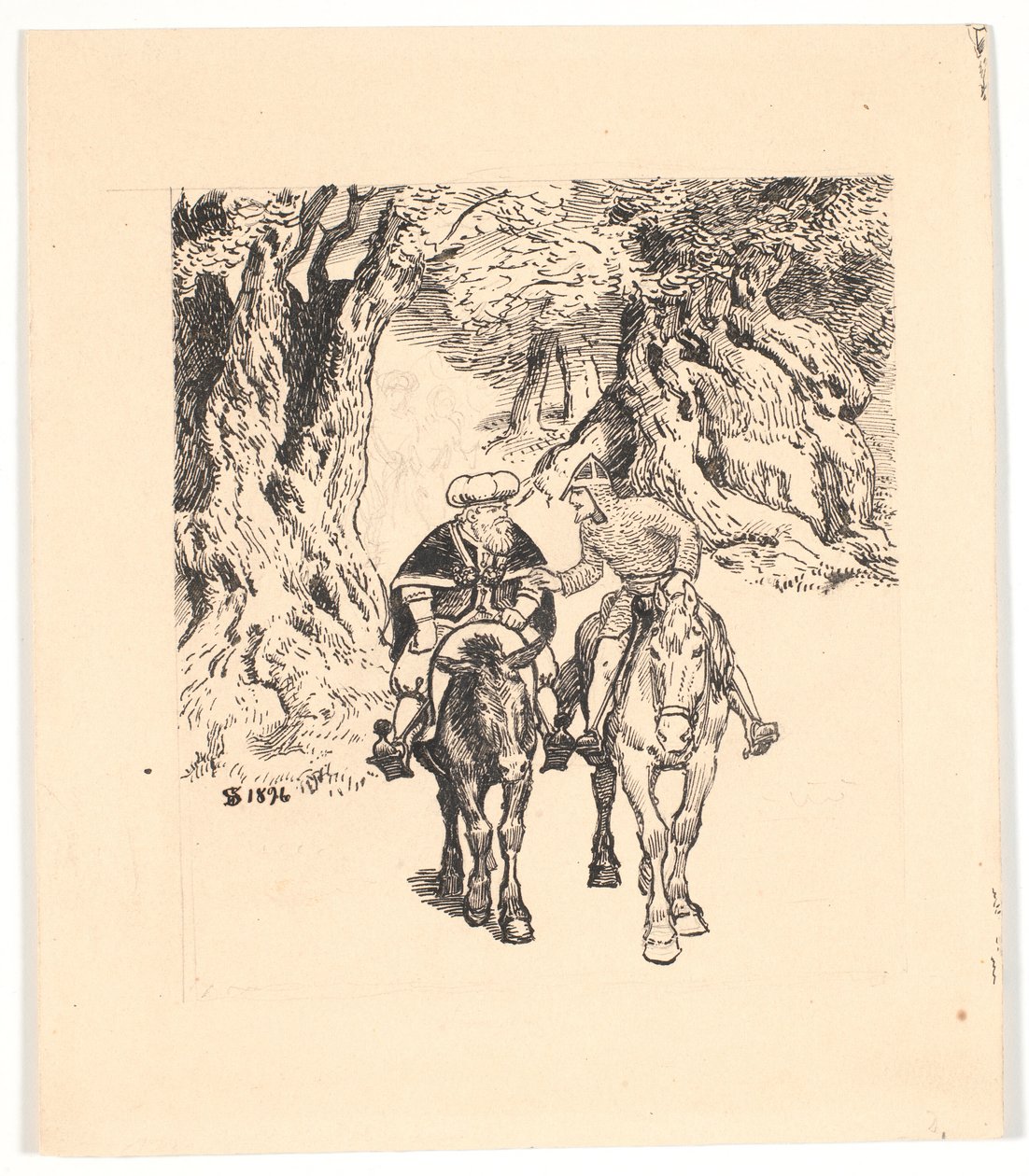 Cavalcata di Gane e Blancandrin da Niels Skovgaard