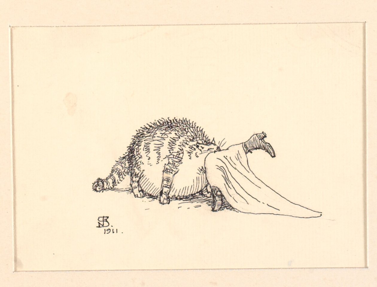Illustrazione per Den tykke kat da Niels Skovgaard