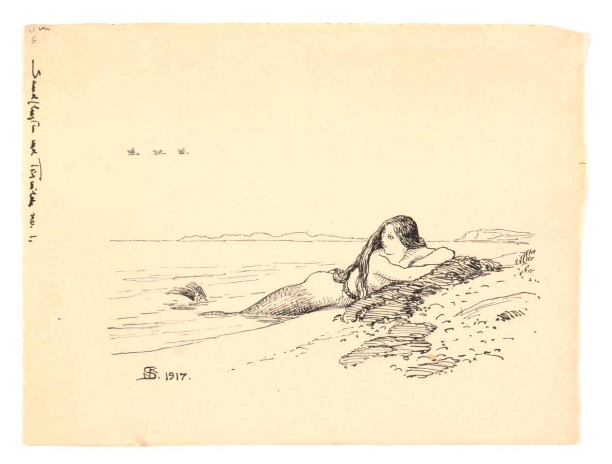 Illustrazione per "La Tempesta di Sabbia a Tisvilde" da Niels Skovgaard