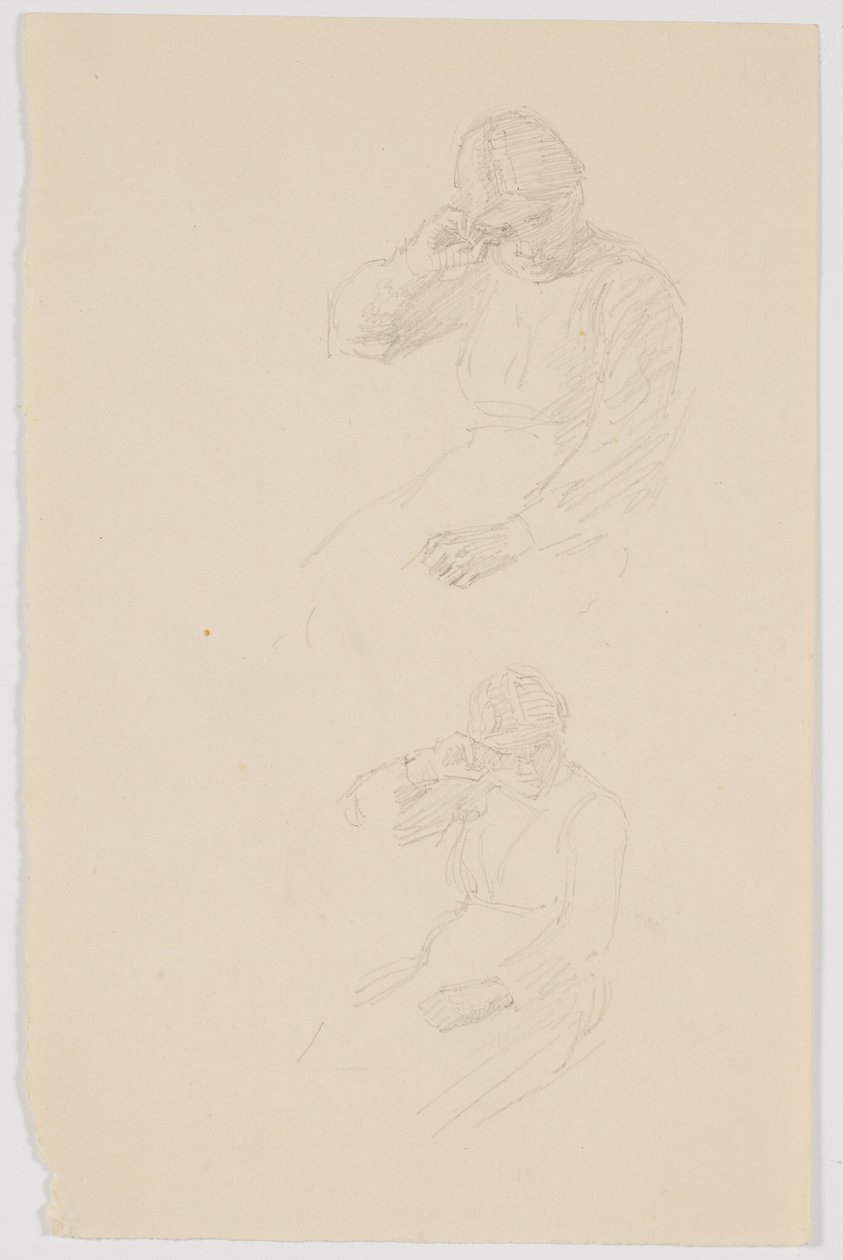 Due studi di giovane ragazza seduta da Niels Skovgaard