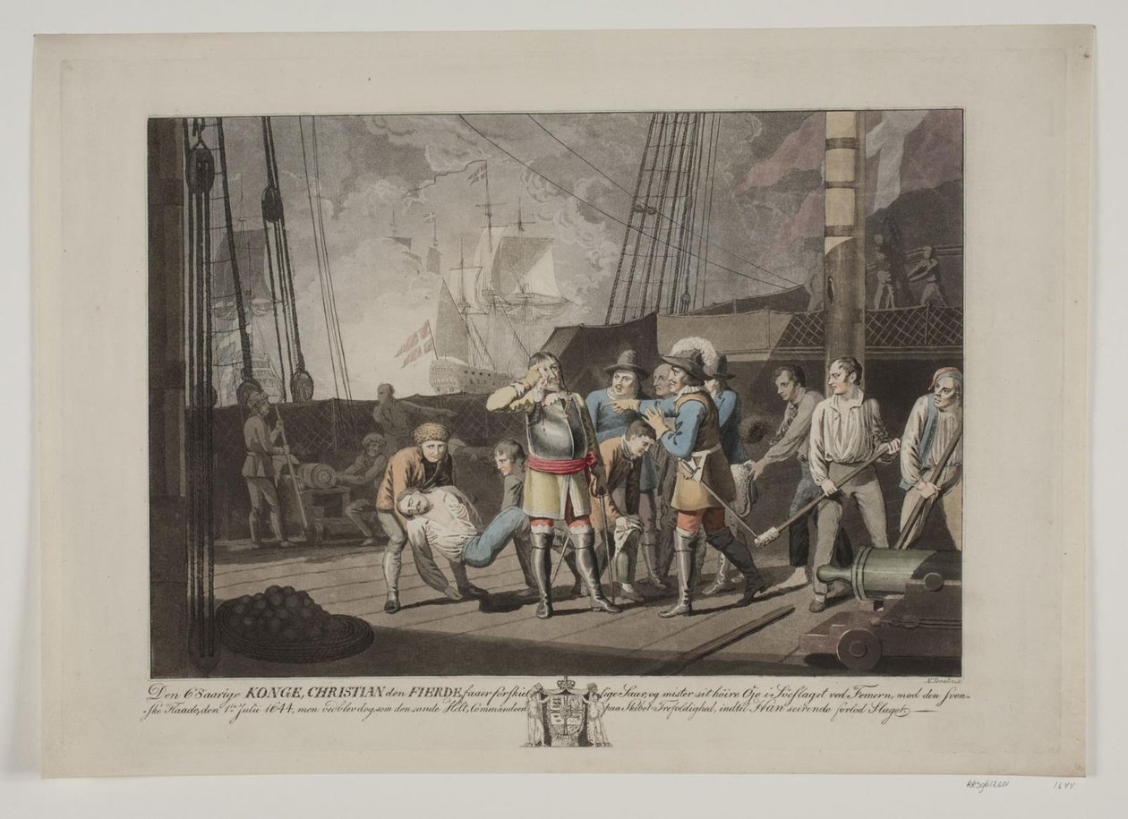 Cristiano IV nella battaglia navale di Femern, 1644 da Niels Truslew