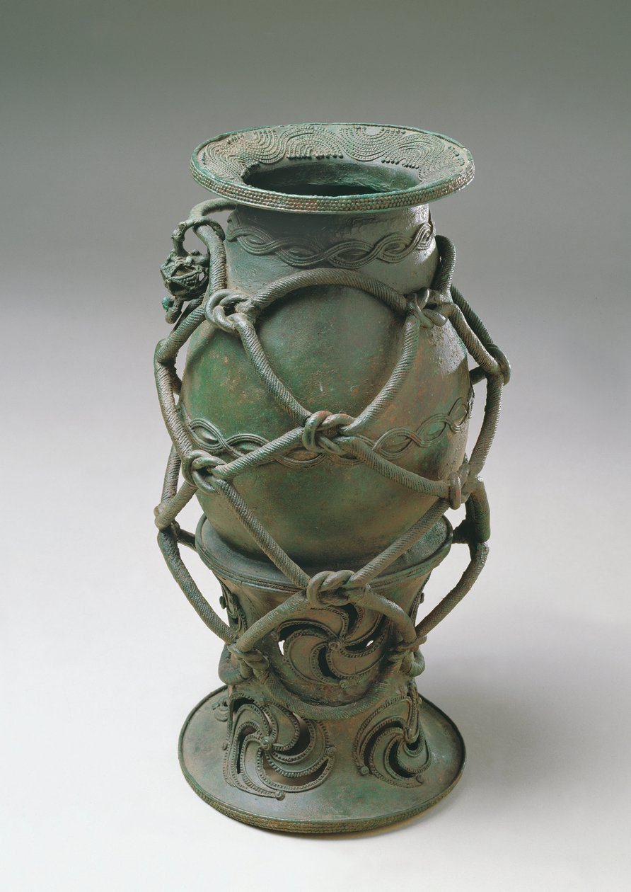Vaso con corde, da Igbo-Ukwu IX - X secolo da Nigerian