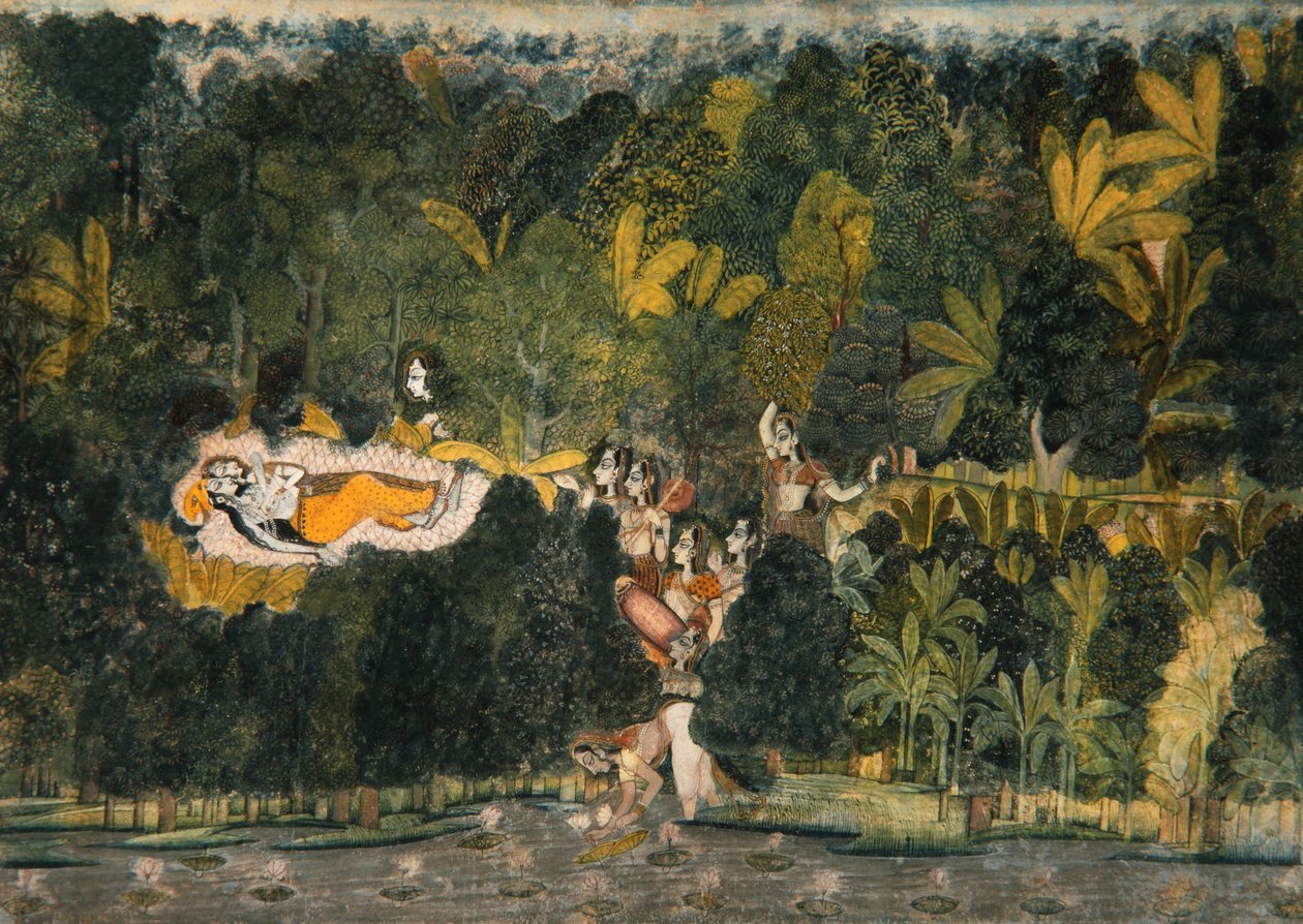 Il rifugio della passione tranquilla, c.1750 da Nihal Chand