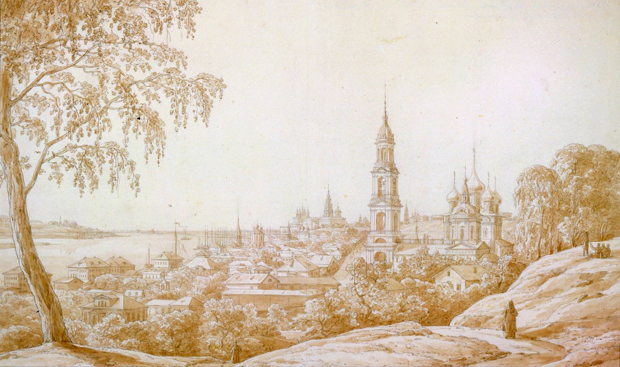 Veduta di Kostroma, Russia da Nikandor Grigorievich Chernetsov
