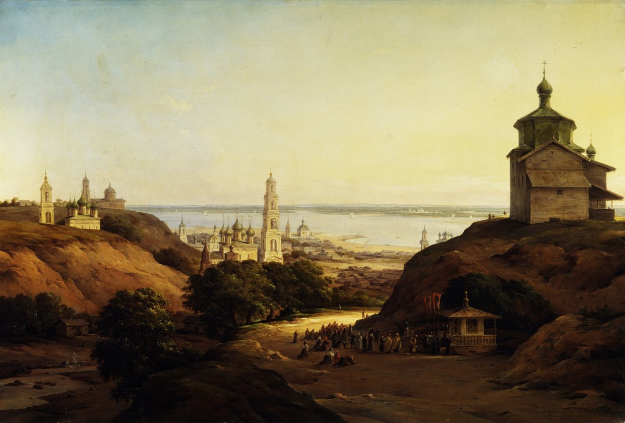 Veduta di Yuryev-Povolzhsky da Nikanor Grigoryevich Chernetsov