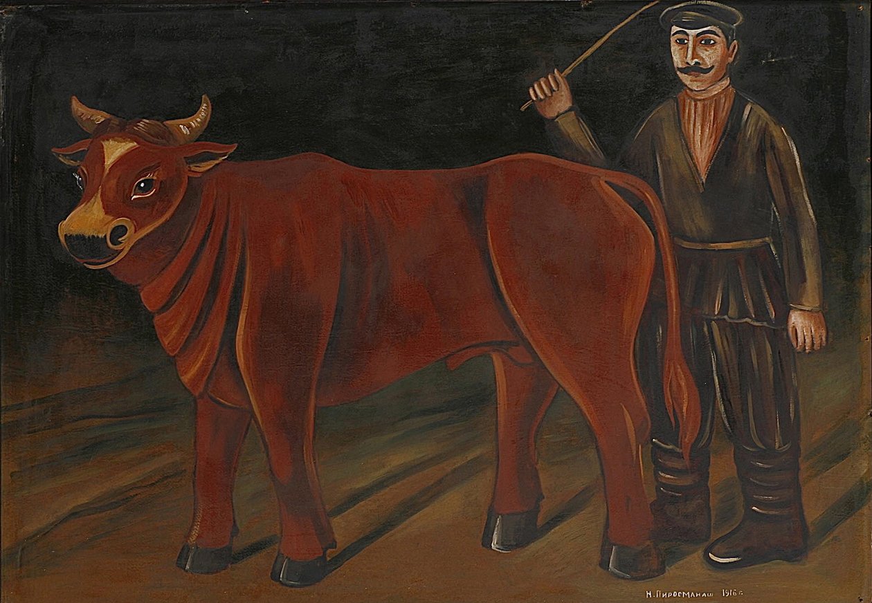 Contadino con toro da Niko Pirosmani