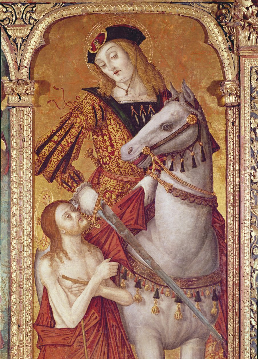 Vergine e Bambino con SS. Gregorio e Martino, (dettaglio) da Nikola Bozidarovic