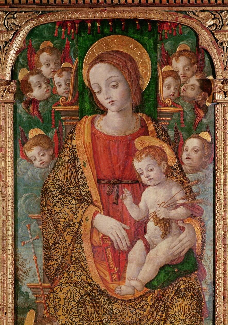Vergine col Bambino e i santi Gregorio e Martino (dettaglio) da Nikola Bozidarovic