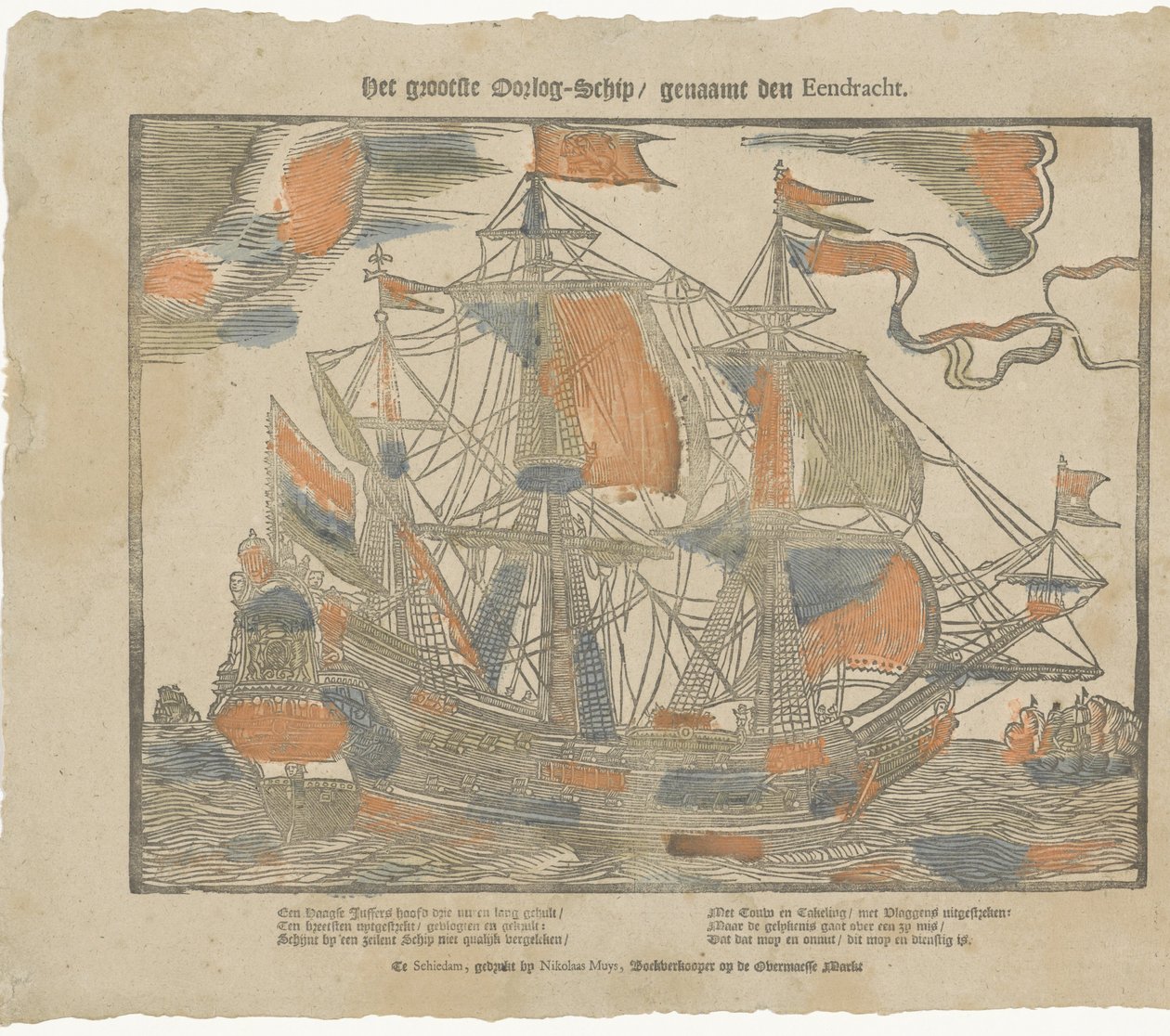 La più grande nave da guerra / chiamata Eendracht da Nikolaas Muys
