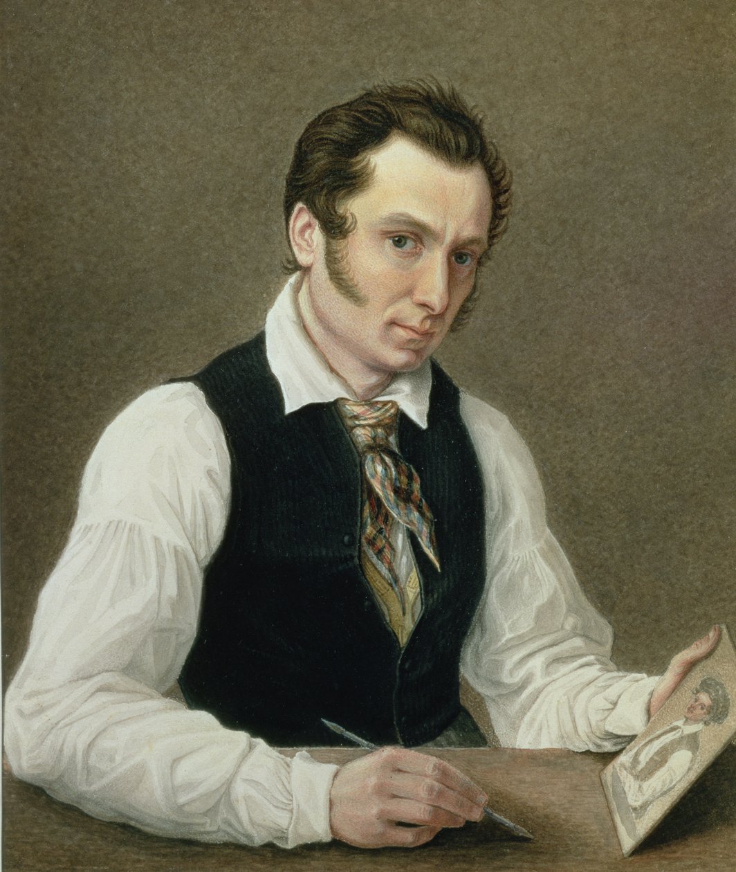 Autoritratto nella prigione di Pietroburgo, 1836 da Nikolai Alexandrovich Bestuzhev