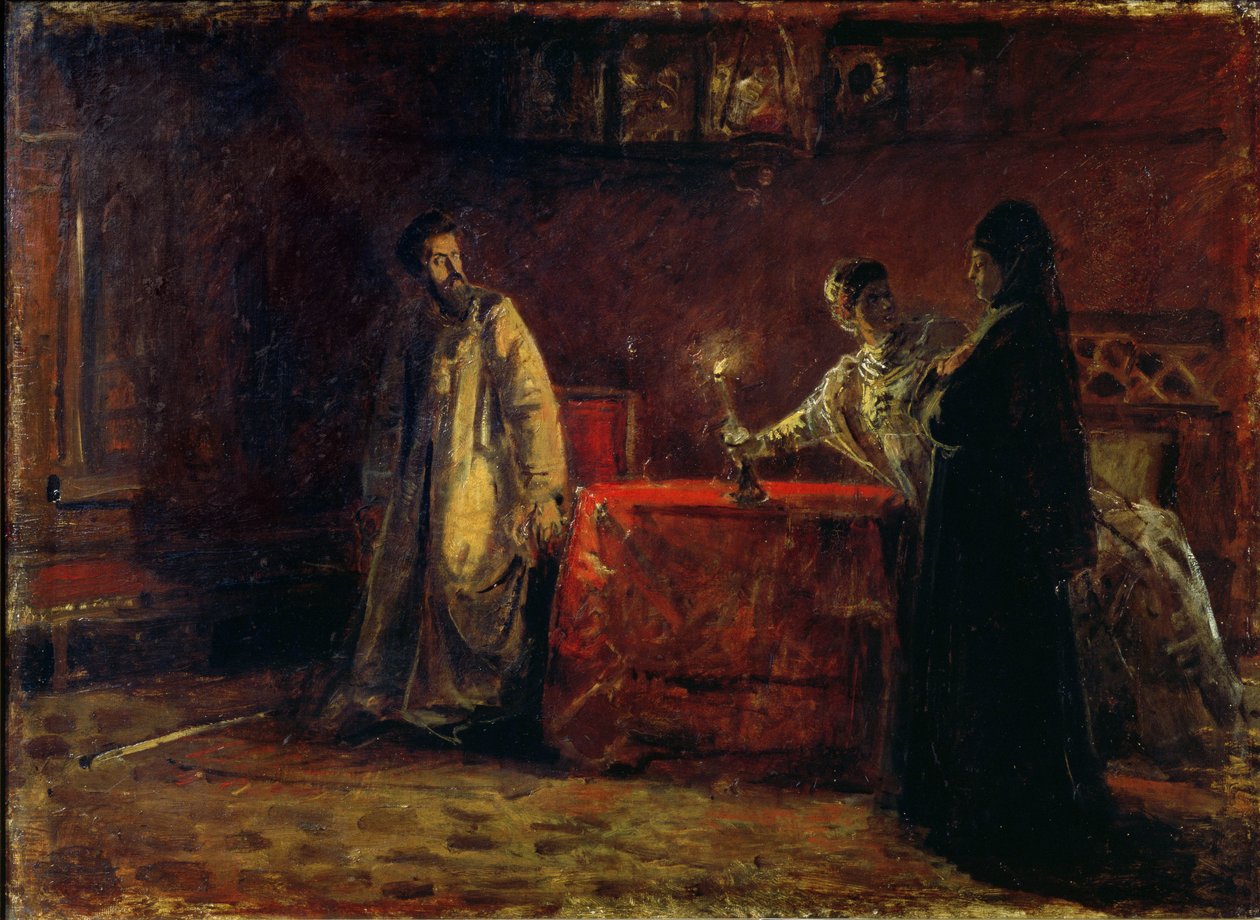 Zar Boris Godunov e Zarina Marta, 1874 da Nikolai Nikolajevitch Gay