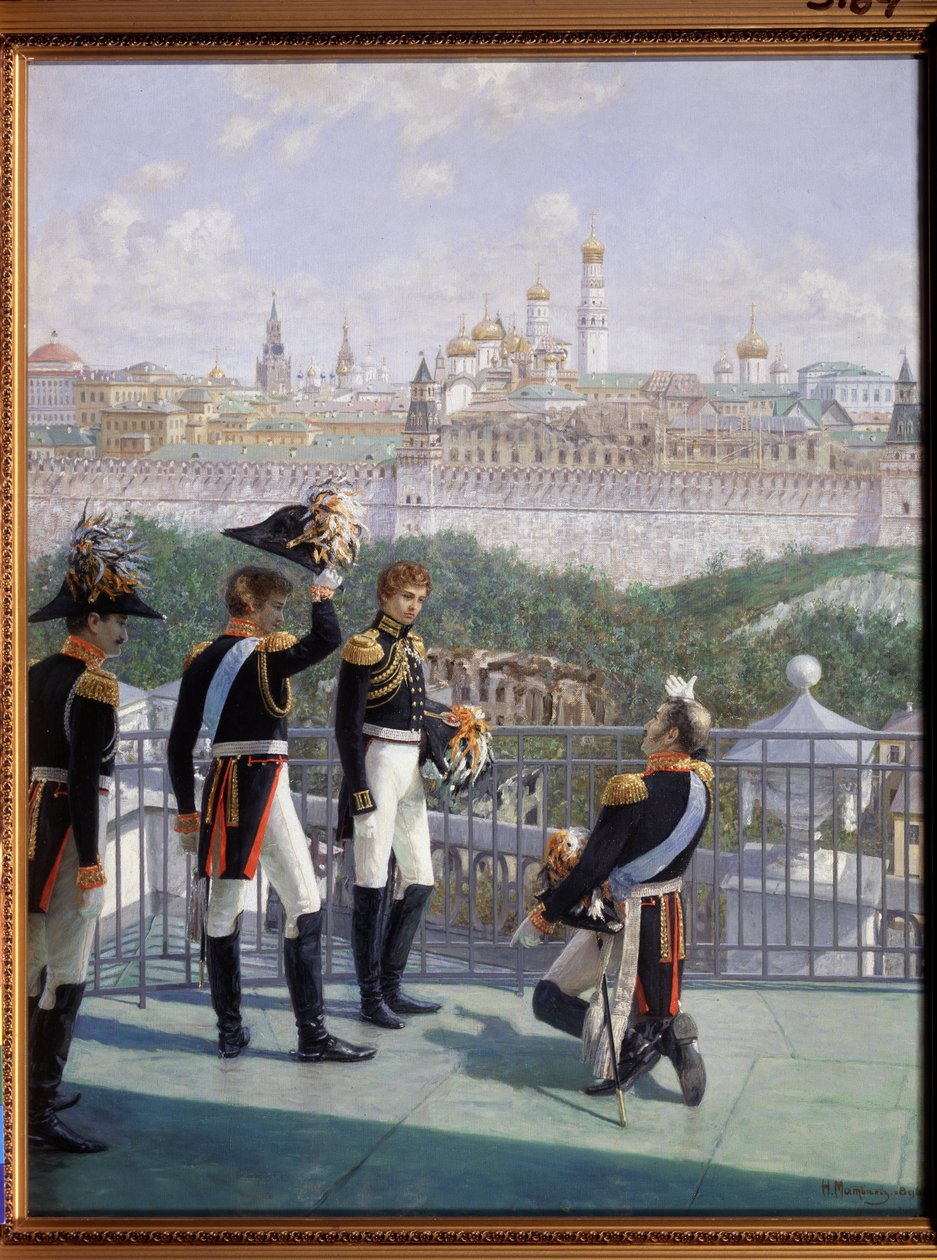 Federico Guglielmo III di Prussia ringrazia Mosca per il salvataggio del suo impero da Nikolai Sergeyevich Matveyev