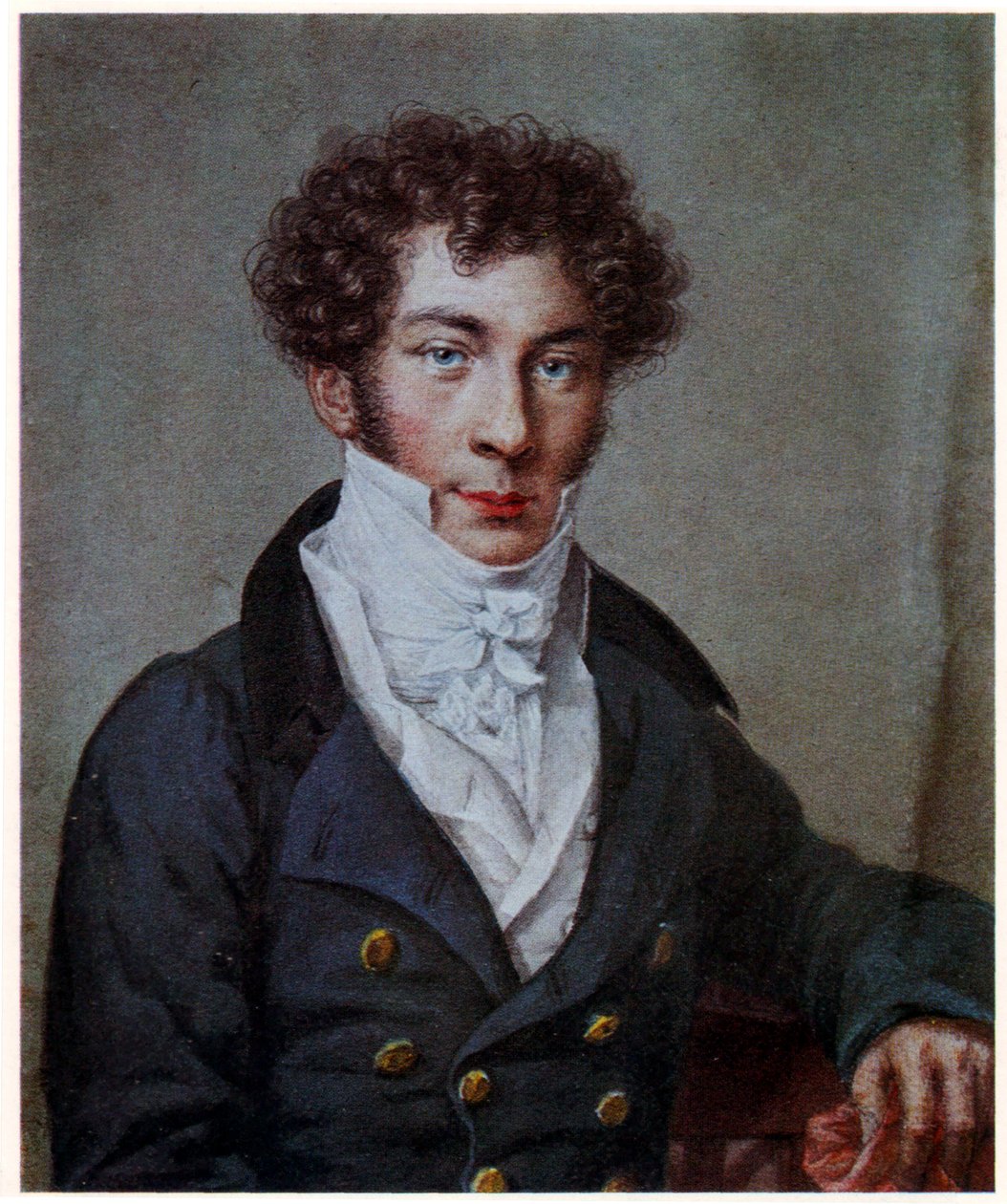 Ritratto del poeta russo Konstantin Batyushkov, 1815 da Nikolai Utkin