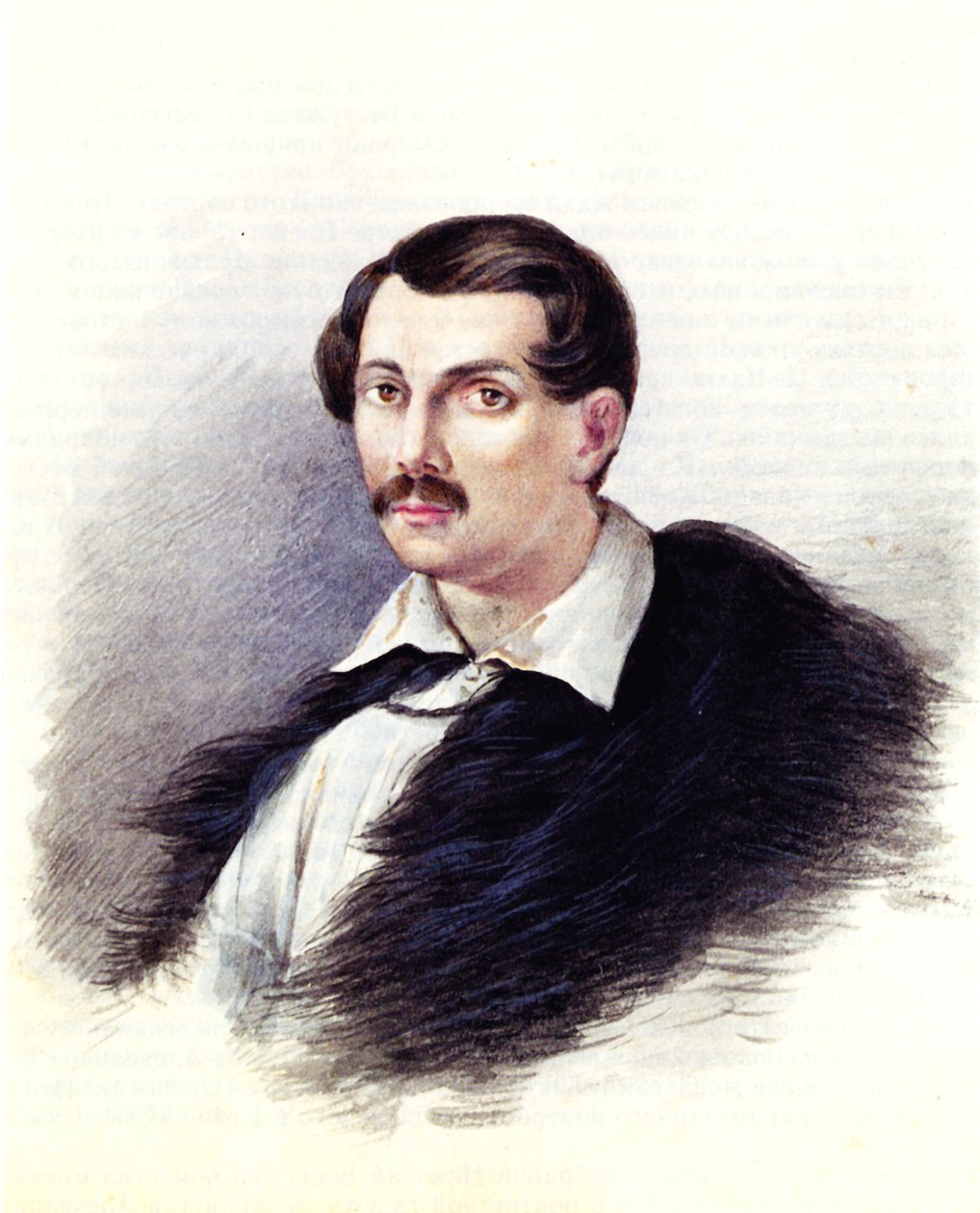 Ritratto del decabrista Alexander Alexandrovich Bestuzhev 1797-1837, 1839 da Nikolai Alexandrovich Bestuzhev