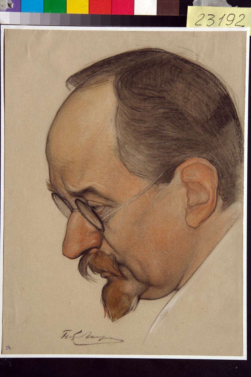 Ritratto di Gueorgui Vassilievitch Tchitcherine (1872-1936) da Nikolai Andreevich Andreev