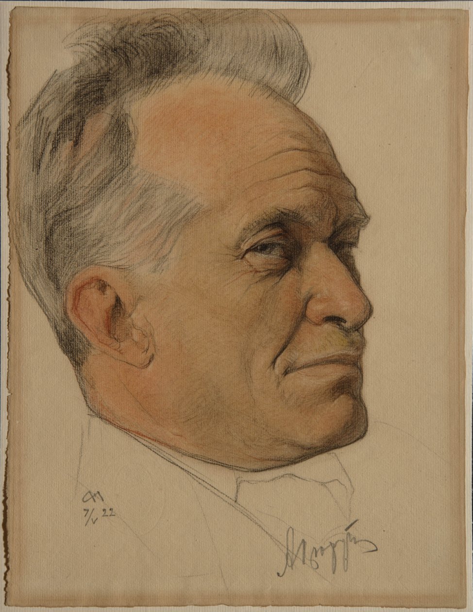 Ritratto di Alexander Dmitrievich Tsiurupa 1870-1928, 1922 da Nikolai Andreevich Andreev