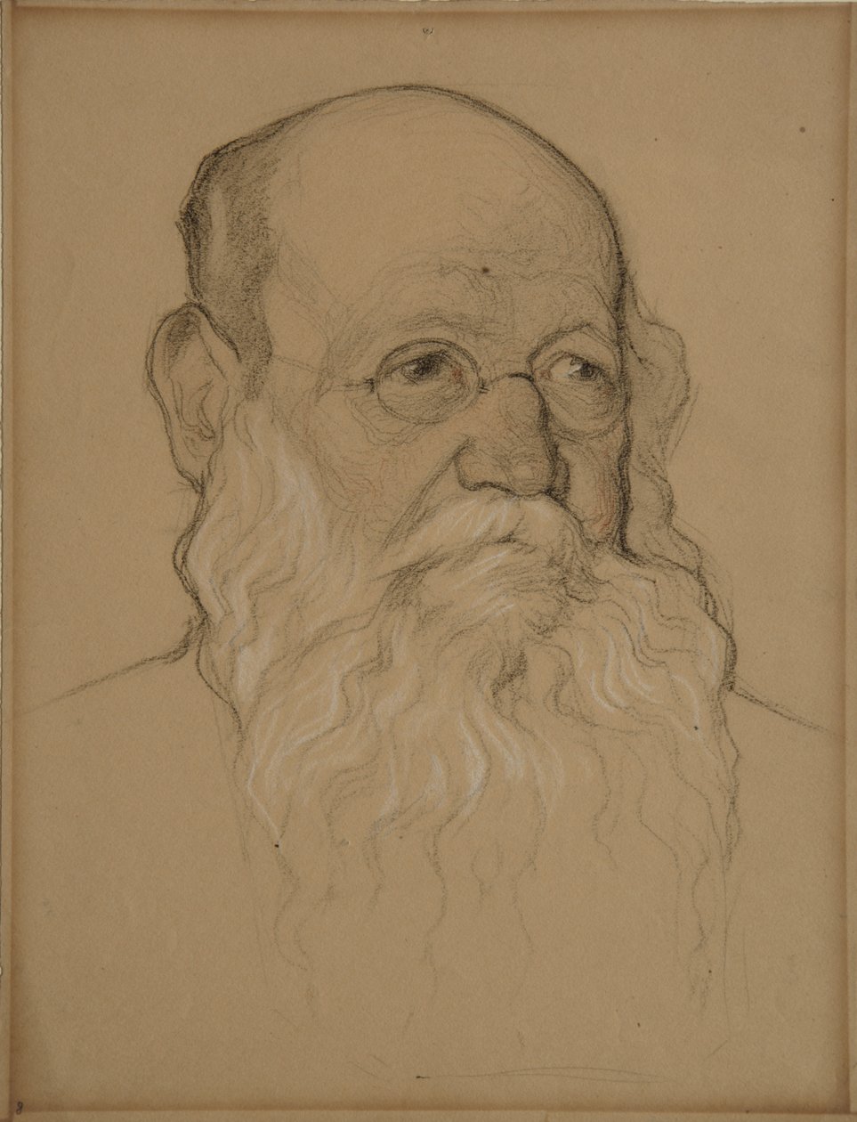 Ritratto del rivoluzionario Conte Pyotr A. Kropotkin 1842-1921, 1920-1921 da Nikolai Andreevich Andreev