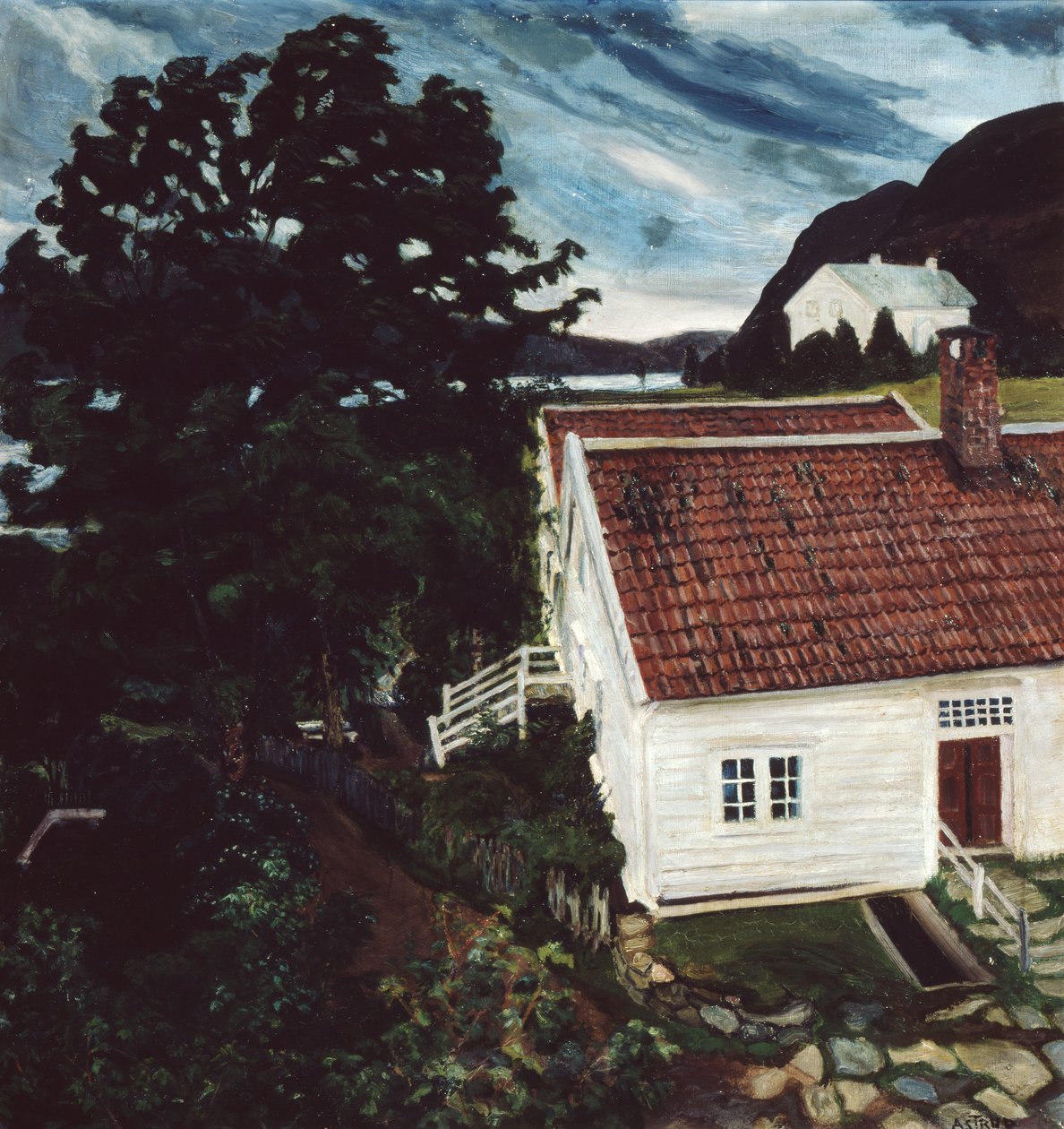 Jolster, nuova e vecchia canonica da Nikolai Astrup
