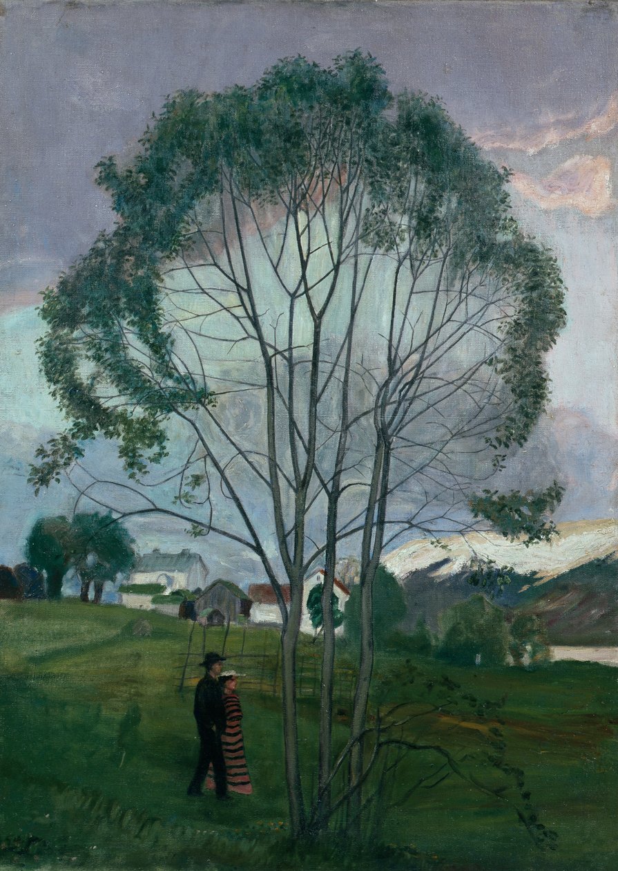 Notte di giugno e salice da Nikolai Astrup