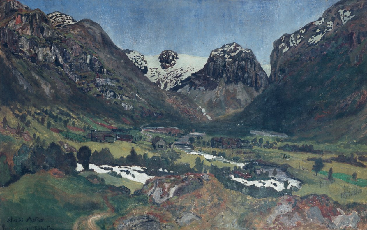 Notte di giugno nel villaggio di montagna da Nikolai Astrup
