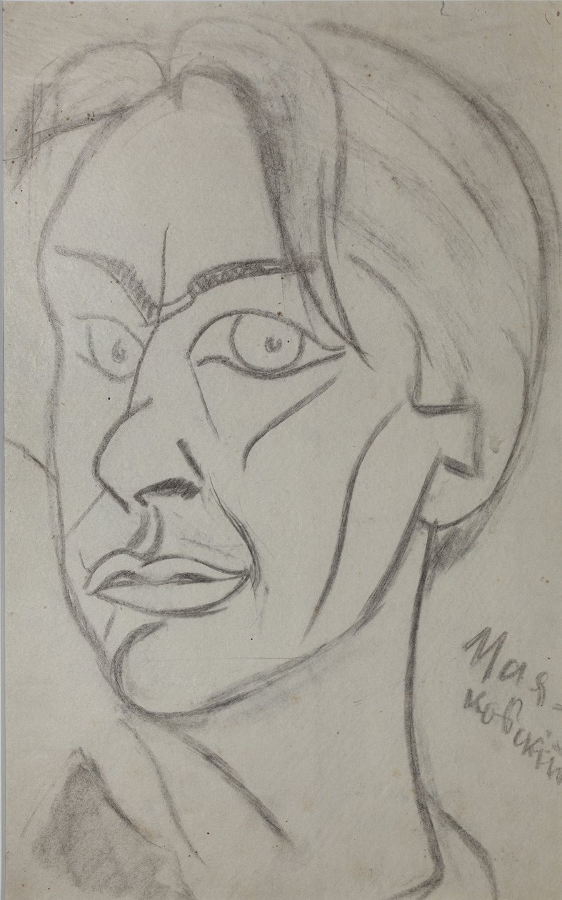 Poeta Vladimir Mayakovsky, 1893-1930, 1913 da Nikolai Ivanovich Kulbin
