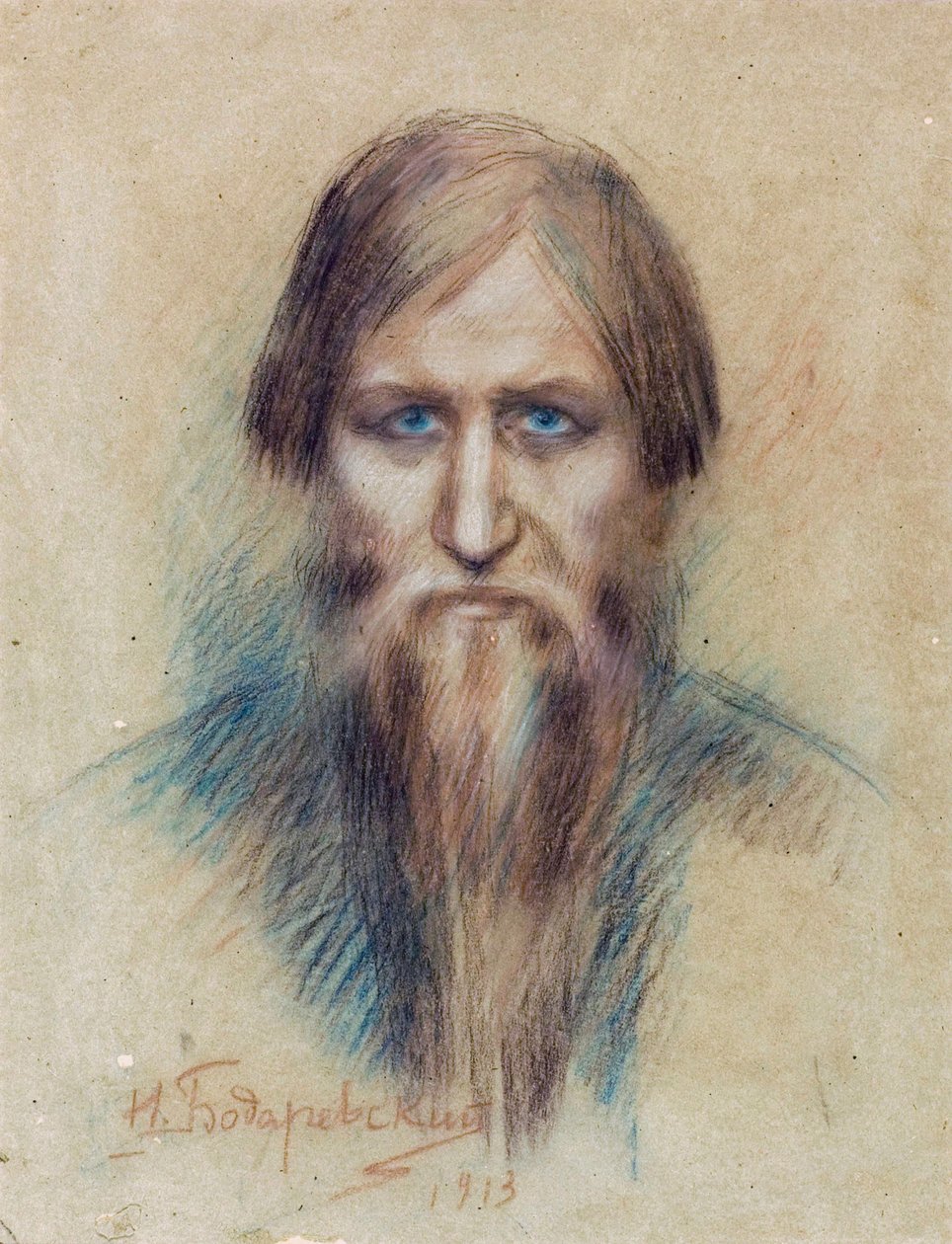 Ritratto del mistico russo Grigori Rasputin da Nikolai K. Bodarevski