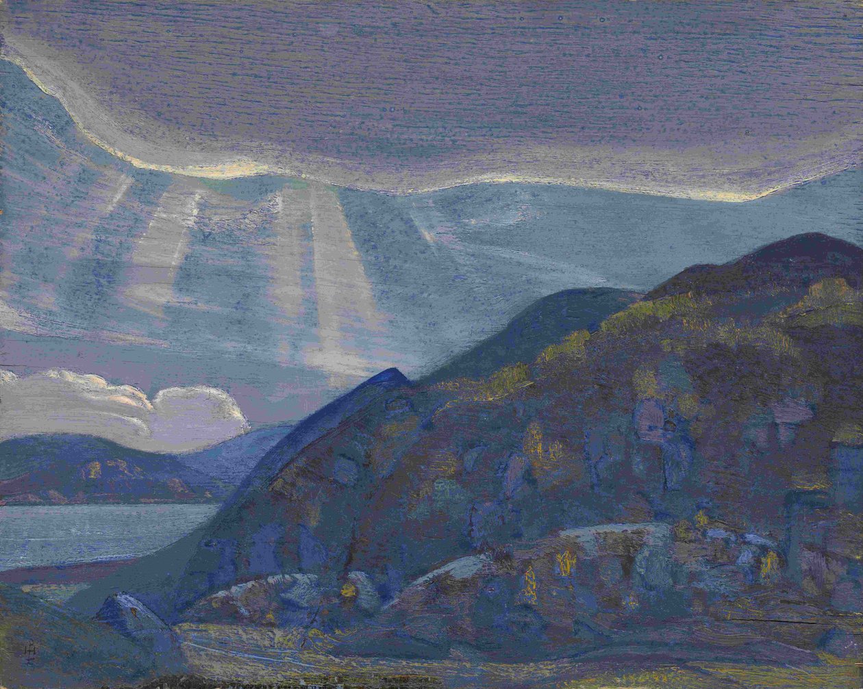 Rocce e Scogliere dalla serie Ladoga, 1917-1918 da Nikolai Konstantinowitsch Roerich