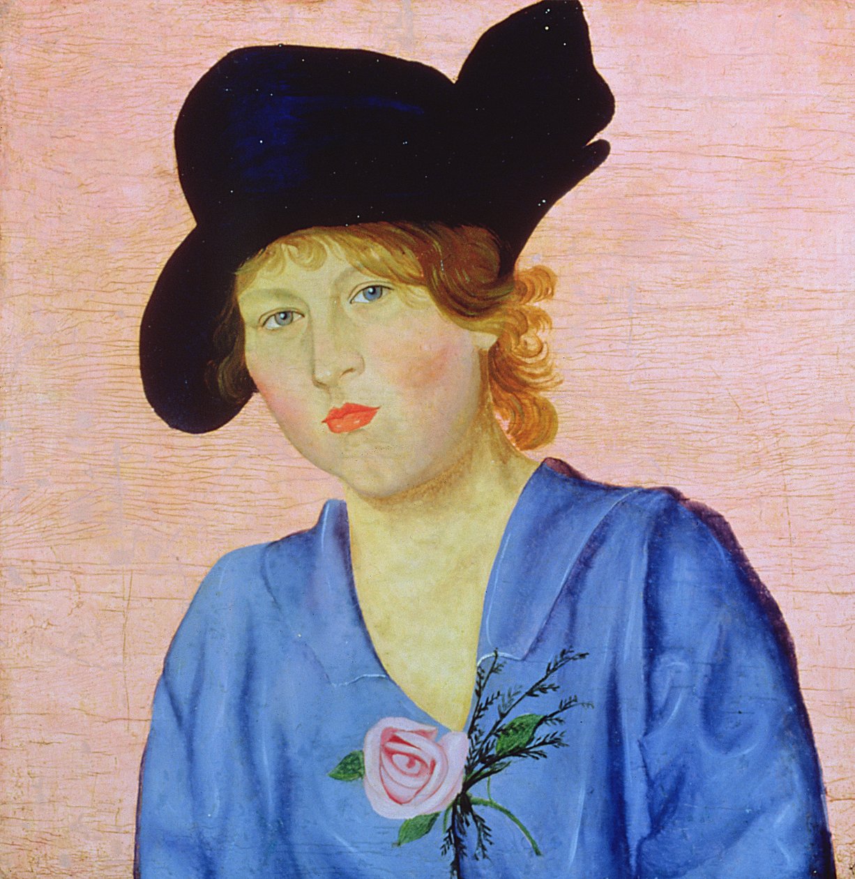 Ritratto di una donna in blu da Nikolai Nikolaevich Popov