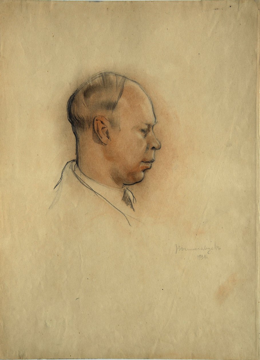 Ritratto del compositore Sergei Prokofiev (1891-1953) da Nikolai Nikolayevich Vysheslavtsev