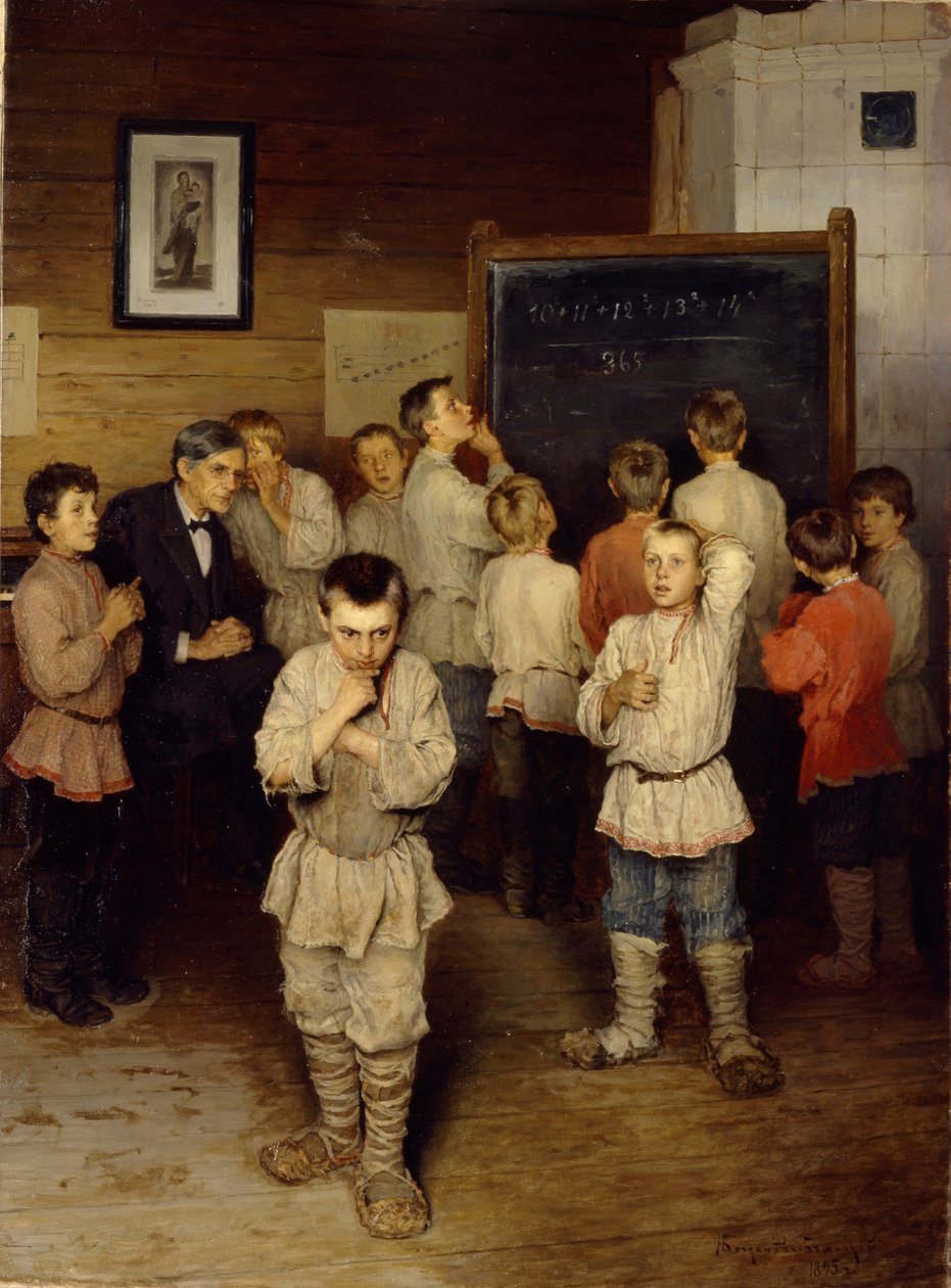 Calcolo mentale alla scuola primaria, 1895 da Nikolai Petrovich Bogdanov Belsky
