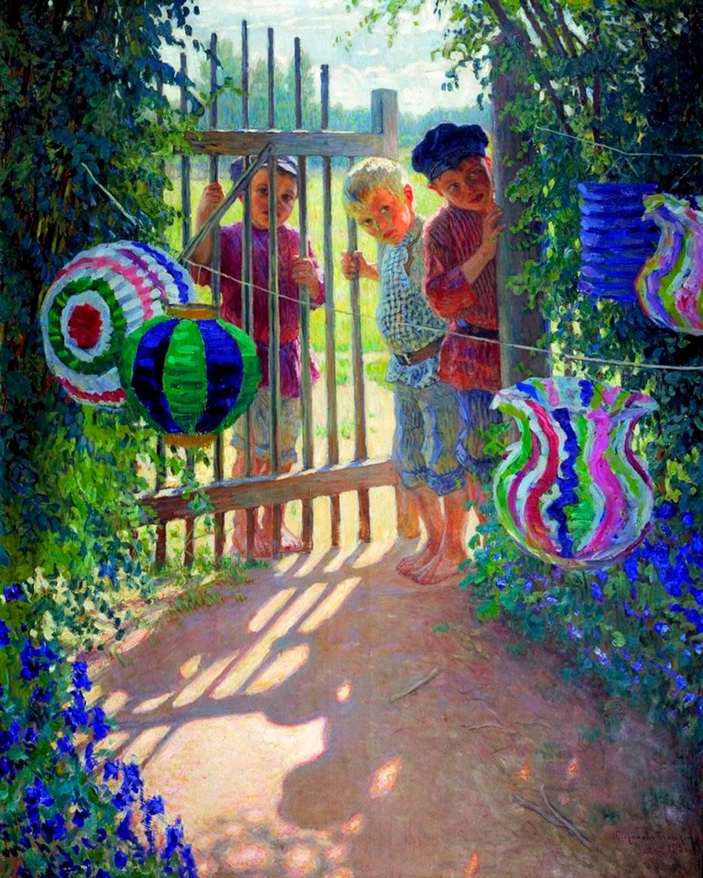 I visitatori, 1913 da Nikolai Petrovich Bogdanov Belsky