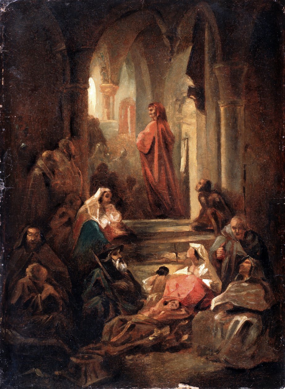 Una scena della vita di Dante Alighieri da Nikolai Petrovich Lomtev