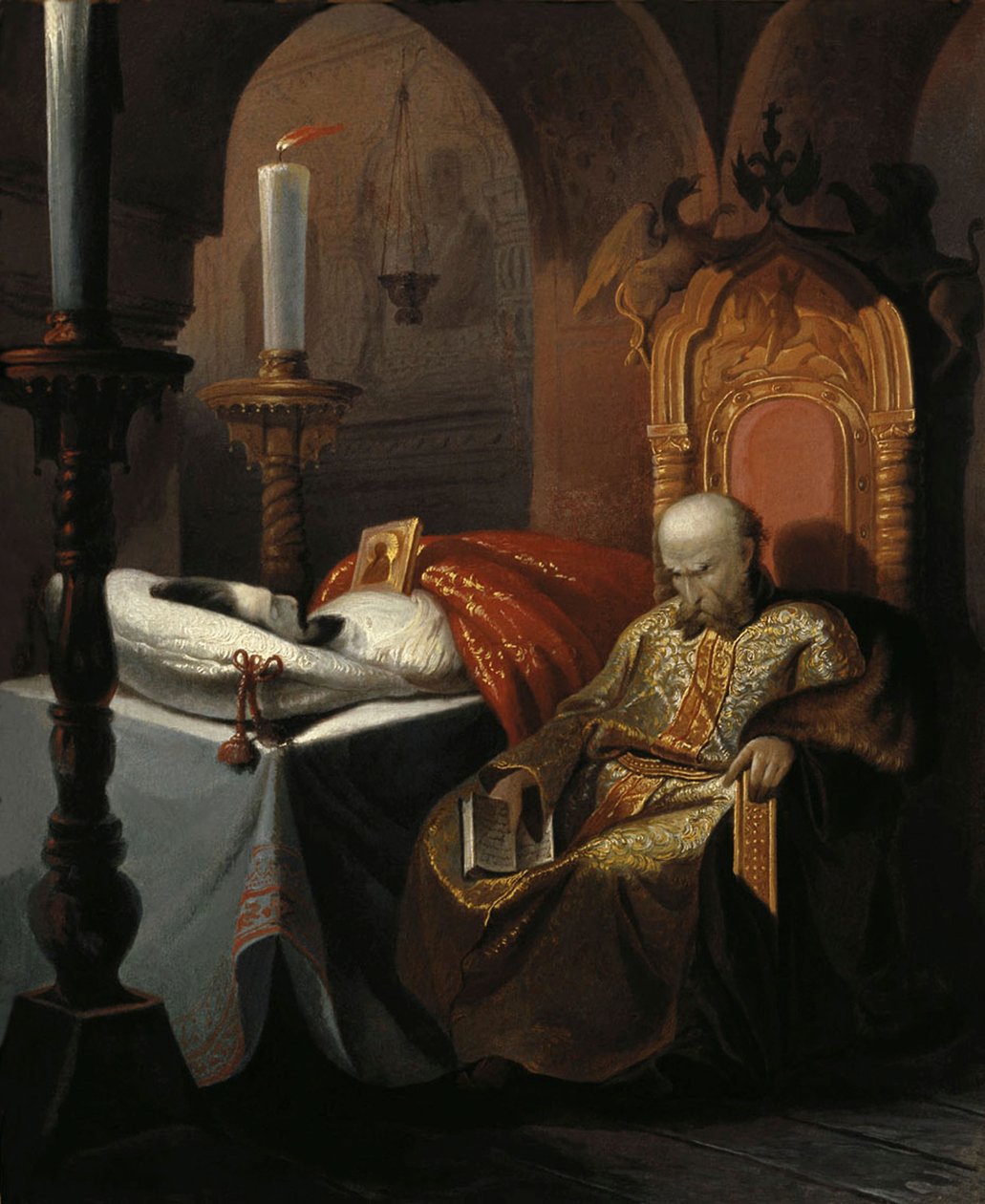 Ivan il Terribile e suo figlio Ivan venerdì 16 novembre 1581, anni 1860 da Nikolai Semyonovich Shustov