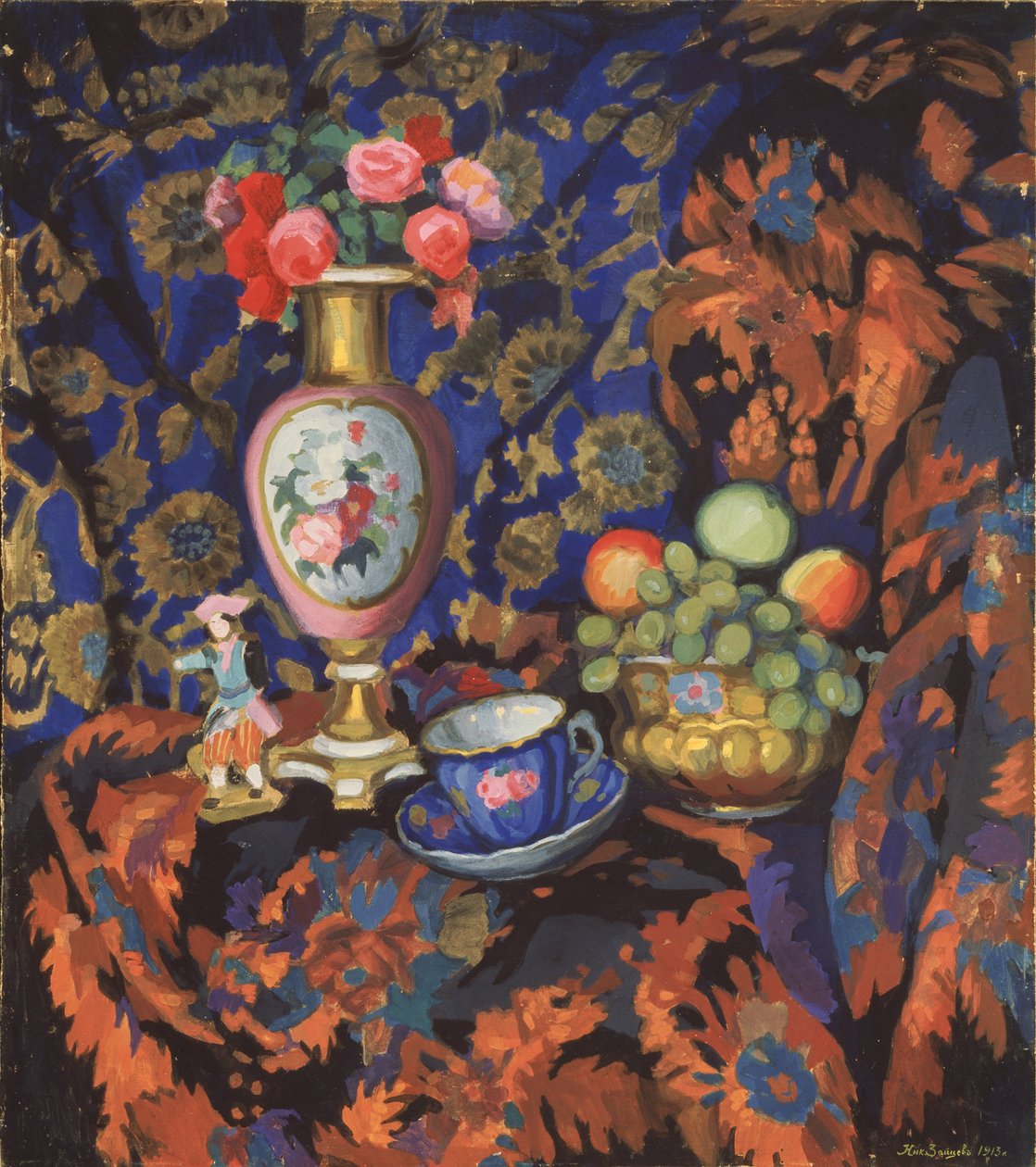 Natura morta con porcellana e fiori, 1913 da Nikolai Semyonovich Zaytsev