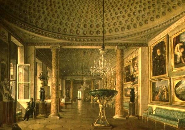 La Galleria dei Quadri nel Palazzo Stroganov, San Pietroburgo da Nikolai Stepanovich Nikitin