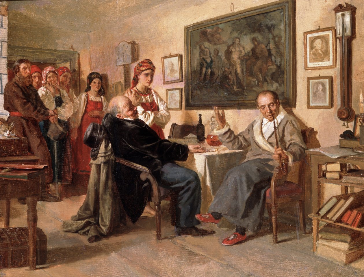 Il mercato. La vendita dei servi da Nikolai Vasilievich Nevrev